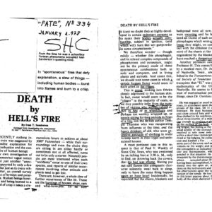 Combustiones humanas,I.T.Sanderson