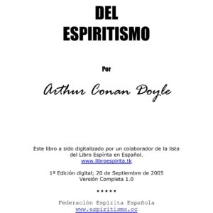 Conan Doyle,Historia del Espiritismo
