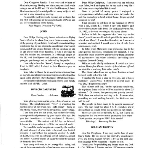 Condolences to Gordon Creighton,FSR - Imagen 1