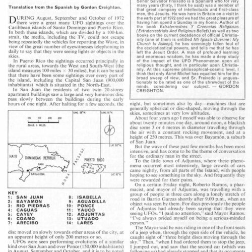 Contact E.T. 1972,Puerto Rico and R.D.,S.Freixedo,FSR-CH 1973 N 14 - Imagen 1