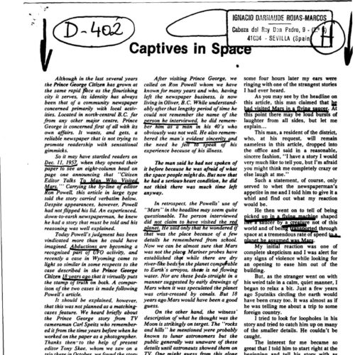 Contacts E.T.,Captives in space - Imagen 1