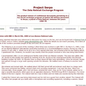 Contcts with Planet Serpo,Zeta Reticuli 1965-1978