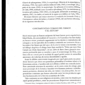 Contrapunteo cubano del tabaco y el azucar,F.Ortiz