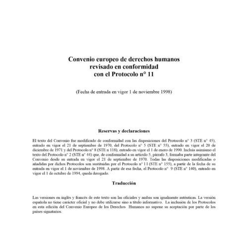 Convenio Europeo de Derechos Humanos 1998 - Imagen 1