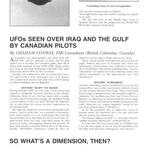 Conway,UFOs 1991,Iraq,FSR1991V36N4 - Imagen 1