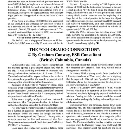 Conway,UFOs 1995-1997,Vancouver,NORAD,FSR1998V43N3 - Imagen 1