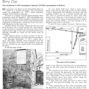 Cox,UFOs 1977 near menhirs,England,FSR77V24N1