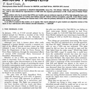 Crain,Aircraft Accidents and UFOs,FSR87V32N3