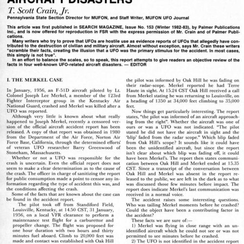 Crain,Aircraft Accidents and UFOs,FSR87V32N3 - Imagen 1
