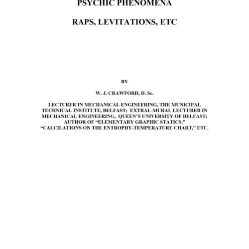 Crawford,William J.,The reality of psychic phenomena - Imagen 1