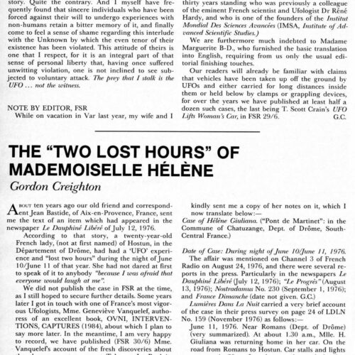 Creighton-Forestier,Abduction 1976,France,FSR87V32N3 - Imagen 1