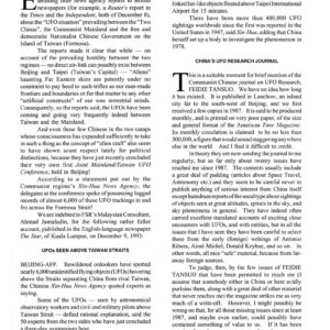 Creighton,6000 UFOs 1993,China,FSR1994V39N1