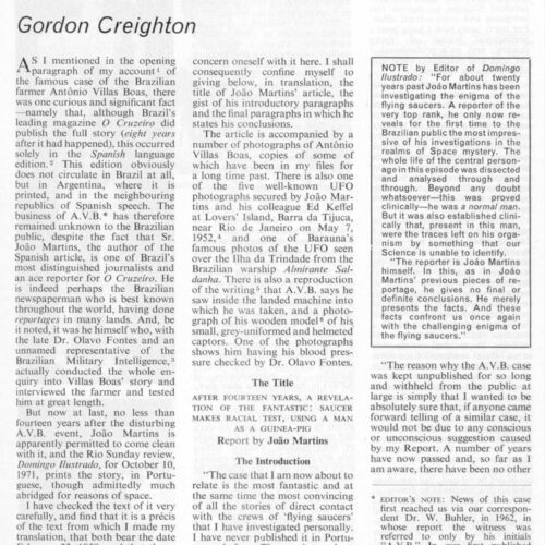 Creighton,Abduction Vilas Boas,FSR1972V18N3 - Imagen 1