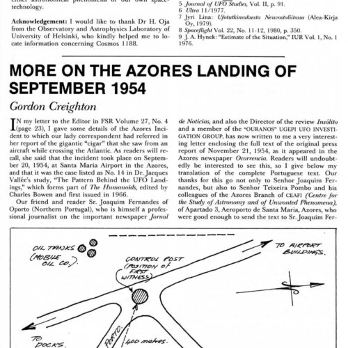 Creighton,Azores Landing 1954,FSR82V27N6 - Imagen 1