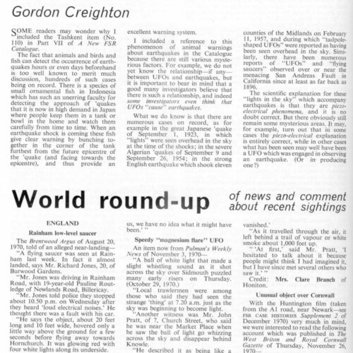 Creighton,Creatures,Earthquakes,UFOs,FSR71V17N1 - Imagen 1