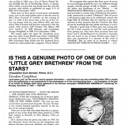 Creighton,Humanoid Photo,Roswell,N.M.,July2,1947,FSR91V36N1 - Imagen 1