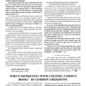 Creighton,Humanoid from Roswell 1947 Crash,seen by Col.Corso,FSR2000V45N1