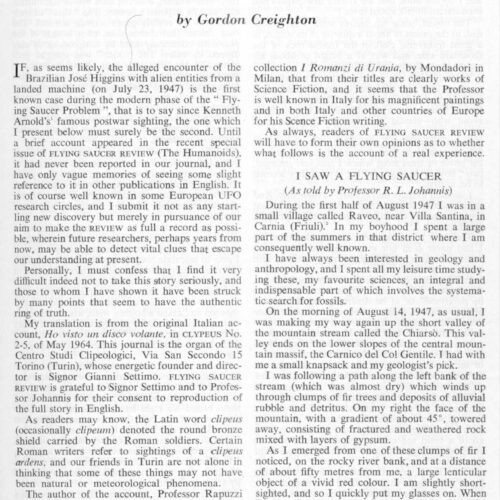Creighton,Humanoids July 1947,Villa Santina,FSR67V13N1 - Imagen 1