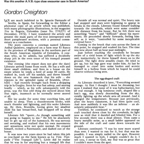 Creighton,Humanoids and Sex 1976,Colombia,FSR77V23N1 - Imagen 1