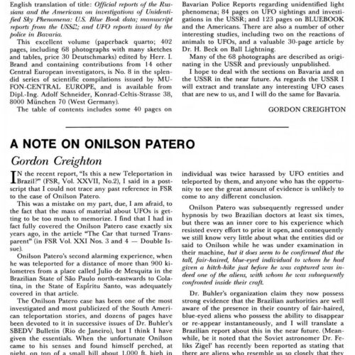 Creighton,Teleportation 1973,O.Patero,Brazil,FSR82V27N4 - Imagen 1