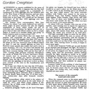 Creighton,UFO 1977,Chile,Corporal Valdes beard,FSR78V23N5