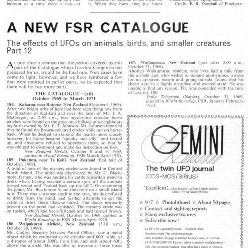 Creighton,UFO effects on animals-12,FSR72V18N2 - Imagen 1