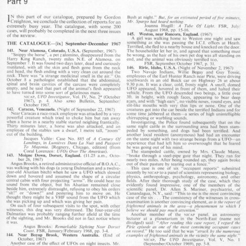 Creighton,UFO effects on animals-9,FSR71V17N3 - Imagen 1