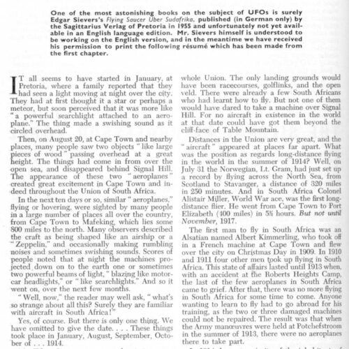 Creighton,UFOs 1914,South Africa,FSR62V8N4 - Imagen 1