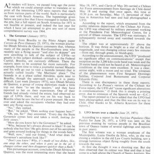 Creighton,UFOs 1971,Brazil,FSR-CH 1972 N 10 - Imagen 1