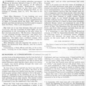 Creighton,UFOs 1972,Richmond Park,London,FSR-CH 1973 N 13