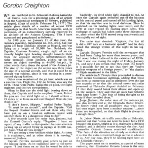 Creighton,UFOs 1975,Colombia,FSR77V23N2