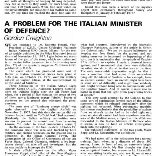 Creighton,UFOs 1977,Italian military airfield,FSR77V24N1 - Imagen 1