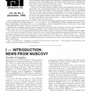 Creighton,UFOs 1989,Russia,FSR89V34N4