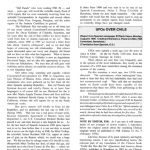Creighton,UFOs 1990,Arica,Chile,FSR1993V38N4