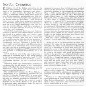 Creighton,UFOs and French Gerdarmerie,FSR71V17N5