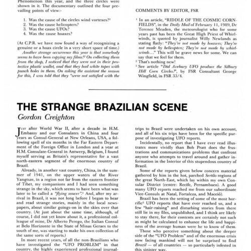 Creighton,UFOs kill four hunters,Brazil,FSR89V34N1 - Imagen 1