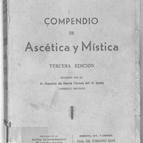 Crisogono de Jesus Sacramentado,Compendio de ascetica y mistica 1949 - Imagen 1