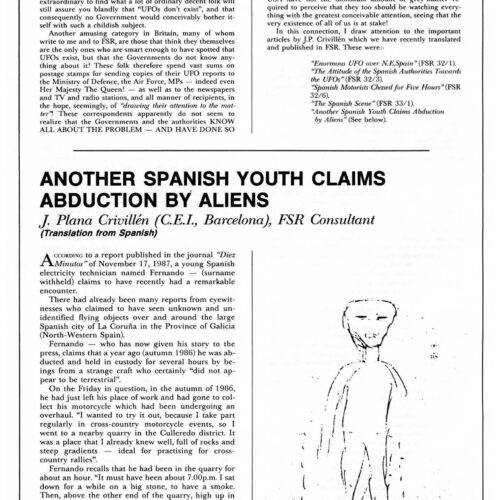 Crivillen,Abduction 1986,stone quarry,La Corunya,FSR88V33N3 - Imagen 1