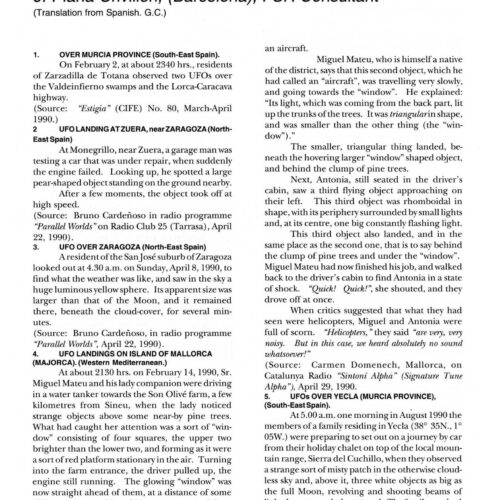 Crivillen,UFOs 1990,Spain,FSR1992,V37N3 - Imagen 1