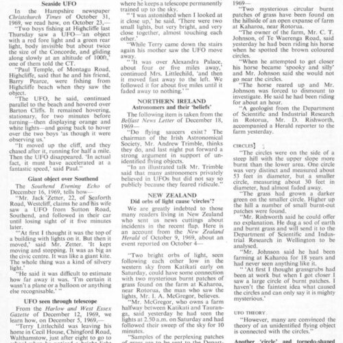 Crop Circles 1969,New Zealand,FSR70V16N2 - Imagen 1