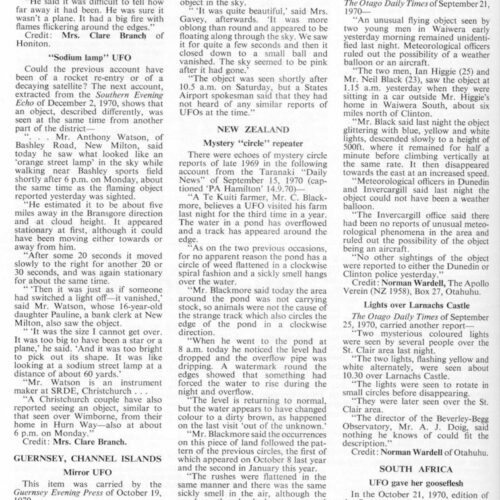 Crop Circles 1969,New Zealand,FSR71V17N1 - Imagen 1