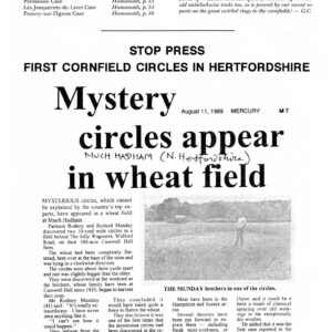 Crop Circles 1989,Hertfordshire,England,FSR89V34N3