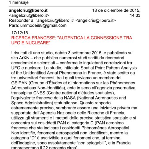 Crosignani,Angelo,UFOs and nuclear facilities - Imagen 1