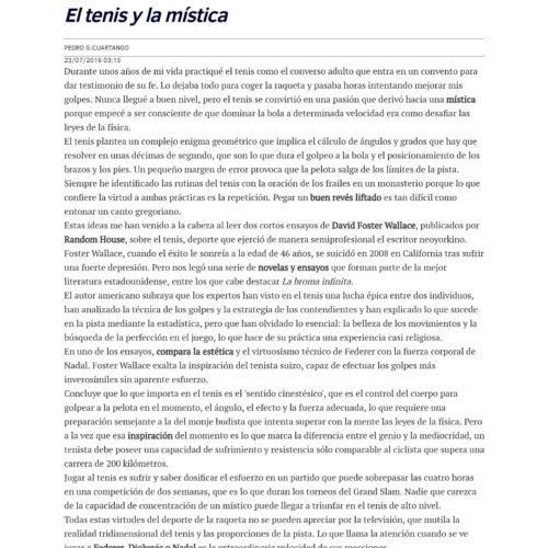 Cuartango,El tenis y la mistica - Imagen 1