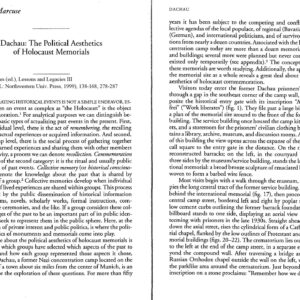 Dachau,Holocaust Memorials,Harold Marcuse