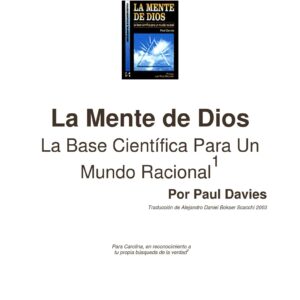 Davies,Paul,La mente de Dios