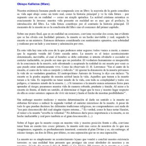 De la muerte y de la resurreccion,Obispo Kallistos