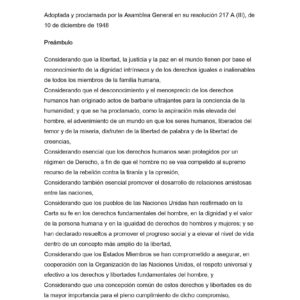 Declaracion Universal de Derechos Humanos,ONU 1948