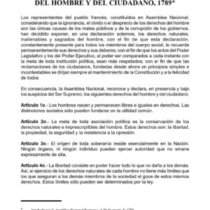Declaracion de los Derechos del Hombre 1789