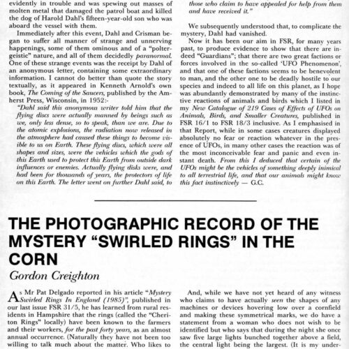 Delgado,Crop Circles 1986,England,FSR86V31N6 - Imagen 1